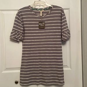 NWT MATILDA JANE Striped Dress with Ruffle Sleeves XS